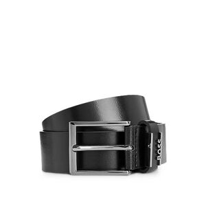 Boss Italian-leather belt with logo keeper