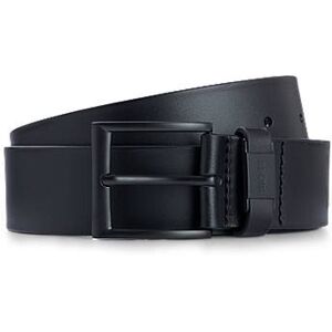 Boss Italian-leather belt with branded keeper