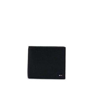 Boss Grained faux-leather trifold wallet with signature stripe