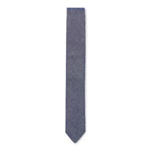 HUGO Cotton-linen tie with pattern