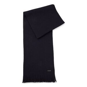 Boss Raschel-knit scarf in responsible virgin wool