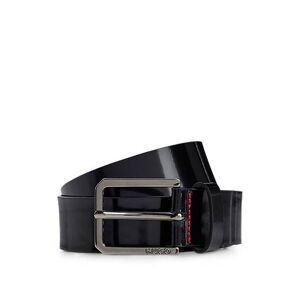 HUGO Leather belt with branded buckle