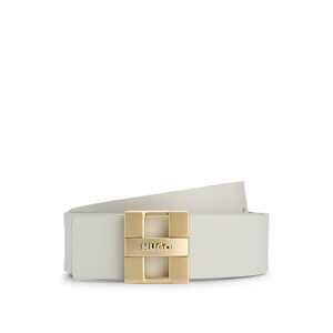 HUGO Reversible belt in Italian leather with branded buckle