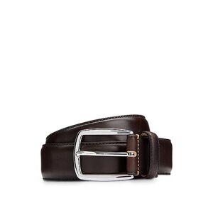 Boss Italian-leather belt with silver-tone pin buckle