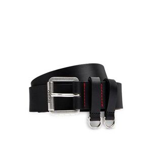 HUGO Italian-leather belt with D-ring details