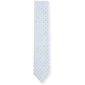 Boss Dot-print tie in linen and cotton