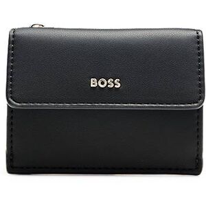 Boss Faux-leather card holder with zipped coin pocket