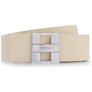 HUGO Reversible Italian leather belt with monogram buckle