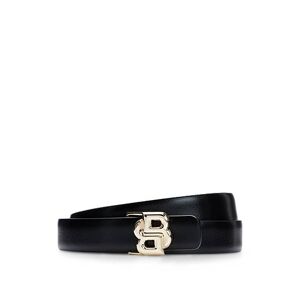Boss Reversible belt in Italian leather with double-monogram buckle
