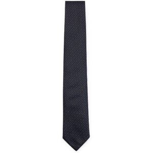 Boss Pure-silk tie with jacquard-woven monograms