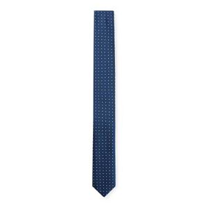 Boss Italian-made patterned tie with travel pouch