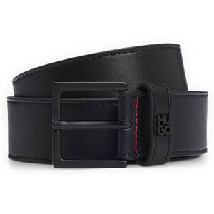 HUGO Leather belt with stacked-logo keeper