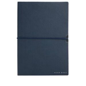 Boss A5 navy faux-leather notepad