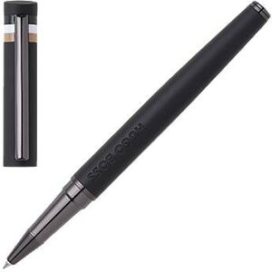 Boss Black logo-detail rollerball pen with signature-stripe cap