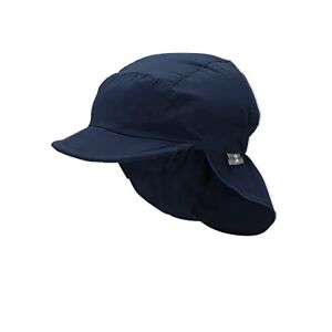 Sterntaler Unisex cap with neck protection, blue (marine 300), 49 cm