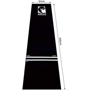 Unicorn Professional Dart Mat, Heavy Duty Gummi Dartmatte, schwarz