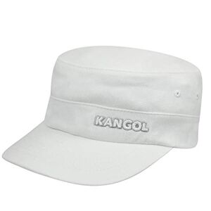 Kangol Unisex Cotton Twill Army Cap Baseball Cap, White, Small (Manufacturer Size:Small/Medium)