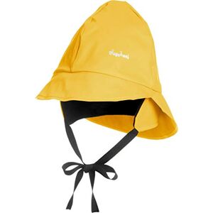 Playshoes Boy's Kids Waterproof Rain with Fleece lining Hat, Yellow, Small (Manufacturer Size:47cm)