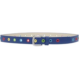 Playshoes Unisex Stylischer Kindergürtel mit bunten Ösen Belt, Blue (marine), 55 (Manufacturer size: 55cm)