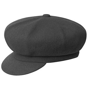 Kangol Unisex Wool Spitfire Flat Cap, Grey (Dark Flannel), X-Large (Manufacturer Size:X-Large)