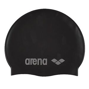 ARENA Unisex Swimming Cap, Classic, Youth, Silicone, for Boys and Girls, black