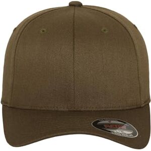 Flexfit Unisex Wooly Combed Baseball Cap, olive