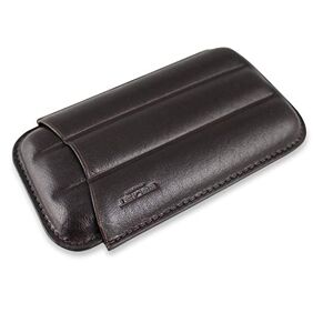 EGOIST Cigar Case in Premium Leather for 3 Cigars, Cigar Accessories, Outdoor Smokers Robusto (Brown)