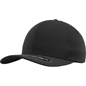 Flexfit Delta Baseball Cap, Unisex Basecap aus Polyester für Damen und Herren, ohne Naht, wasserabweisend, black, L/XL