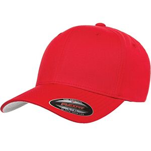 Flexfit Unisex Wooly Combed Baseball Cap, red