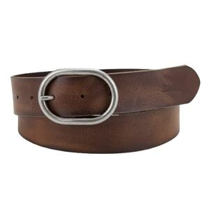 Levi's Damen Circle Buckle Core Gürtel, Braun (Brown), 85 cm (Herstellergröße: 85)