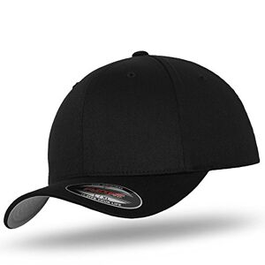 Flexfit Unisex Wooly Combed Baseball Cap, black