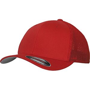 Flexfit Trucker Cap Adult Women's/Men's Fitted Baseball Cap, red, L-XL