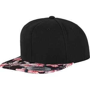 Flexfit Yupoong  Unisex Kappe Floral Snapback 2-Tone Cap, blanko Cap mit geradem Schirm mit Blumen-Muster, One Size Einheitsgröße für Männer und Frauen