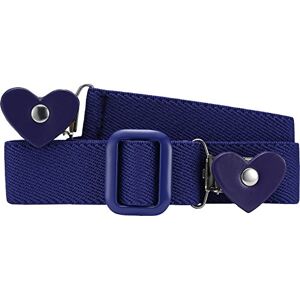 Playshoes Unisex Elastic with Hearts Clips Belt, Purple (Dark Lilac), 116-140 cm