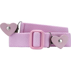 Playshoes Unisex Elastic with Hearts Clips Belt, Light Pink, 116-140 cm