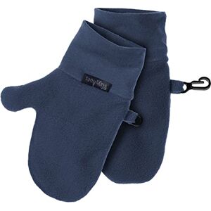 Playshoes Unisex baby mittens, cuddly soft fleece gloves, baby mittens Blue (marine 11)
