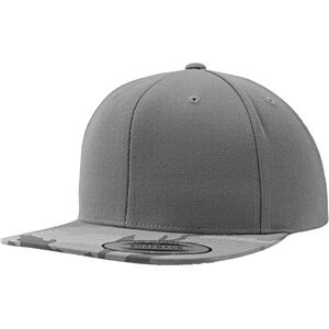 Flexfit Unisex 6089CV-Camo Visor Snapback Kappen, Silver camo, one Size