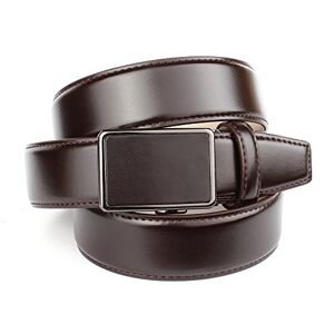 Crown designer men`s leather belt chocolate color classic design/37040 (44