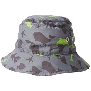 ARCHIMEDE Boy's A514231 with Graphic Decoration Fish Animal Print Hat, Green (Grey/Green), 3-6 Months