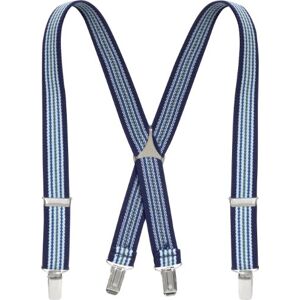 Playshoes Unisex Kids Fully Adjustable Elasticated Striped Suspenders Braces, Blue (Light Blue/Navy), 70 cm