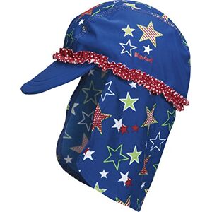 Playshoes Girl's UV Sun Protection Swim Sun Hat Stars Cap, Blue (Original), Medium (Manufacturer Size:51cm)