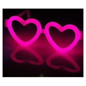 Satana Briller Hjerteformet - Selvlysende Glow Stick (Color: Pink)