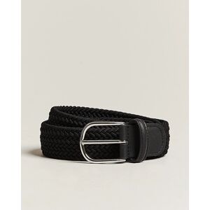 Anderson's Stretch Woven 3,5 cm Belt Black men 90 Sort