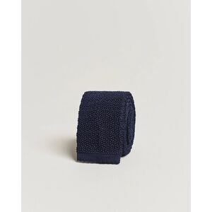 Drake's Knitted Silk 6.5 cm Tie Navy men One size Blå