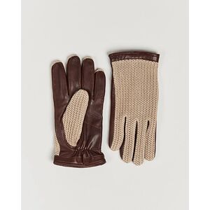 Hestra Adam Crochet Wool Lined Glove Chestnut/Beige men 10 Brun,Beige