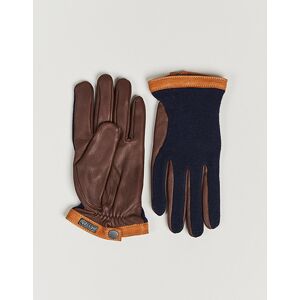 Hestra Deerskin Wool Tricot Glove Blue/Brown men 8 Brun