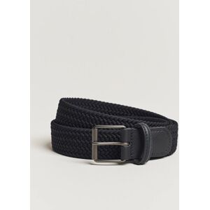 Anderson's Elastic Woven 3 cm Belt Navy men 90 Blå