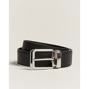 Montblanc Black 35 mm Leather belt Black men One size Sort