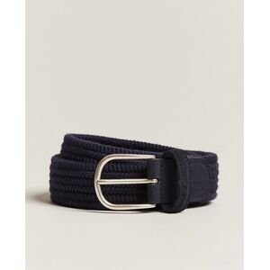 Anderson's Braided Wool Belt Navy men 100 Blå