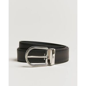 Montblanc Horseshoe Buckle Grey 35 mm Leather Belt Grey men One size Sort